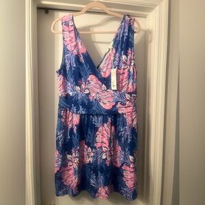 Lilly Pulitzer Blue and Pink Floral romper dress
